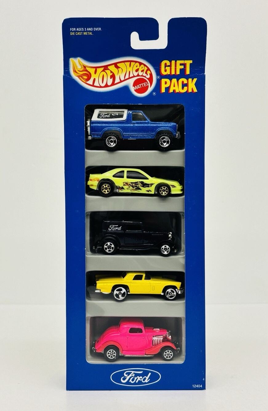 Hot Wheels 1:64 Ford 5 Car Gift Pack Bronco T-Bird Stocker 3-Window '32 Delivery